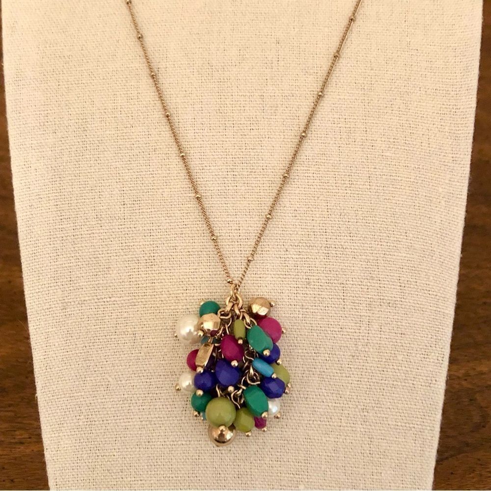 Vera Bradley | Multicolor Beaded Cluster Necklace | 30” Adjustable
